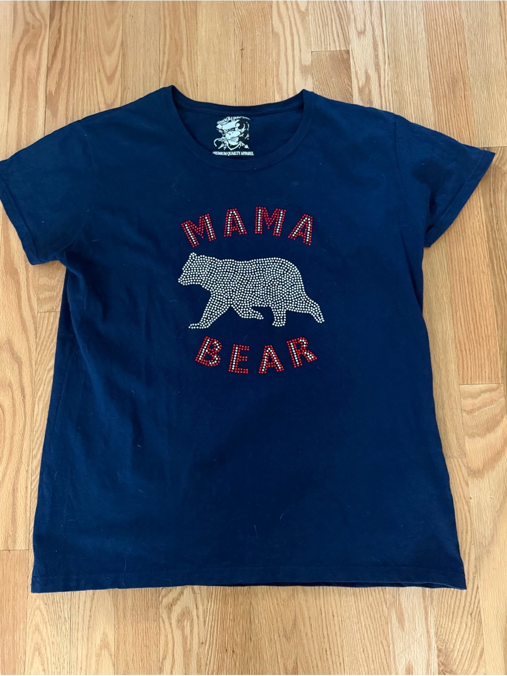 Rock & Luxe Mama Bear T-Shirt with Rhinestones XL